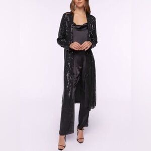 Black sequin kimono.